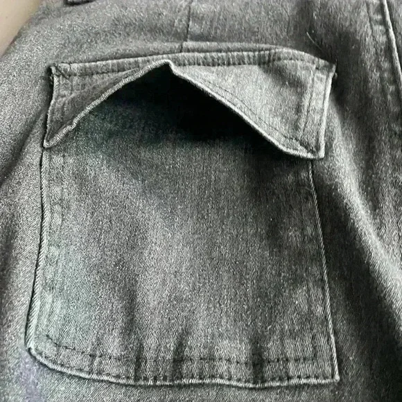 Vintage American Brand Nissi Juniors Gray Pocket Wide Leg Denim Jeans Size 11 - Picture 7 of 12